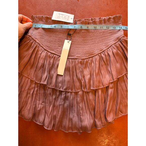 Mustard Seed Ruffle Mini Skort in Boho Pink/Mauve - Built-in Shorts Medium - Picture 6 of 7